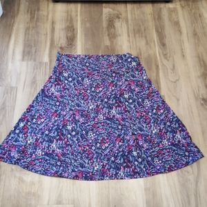 3xl Purple and multi color print azure skirt